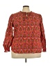 Talbots Paisley Red 3/4 Sleeve Blouse Size 3X Petite - photo 1