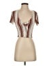 Love Tree Tan Short Sleeve Top Size S - photo 1