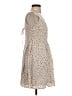 JACK 100% Rayon Hearts Tan Cocktail Dress Size 2 - photo 4
