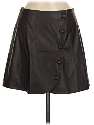 Zara Faux Leather Skirt (view 1)