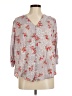 Torrid 100% Rayon Floral Gray 3/4 Sleeve Blouse Size Med Plus (00) - photo 1