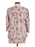 Torrid 100% Rayon Floral Gray 3/4 Sleeve Blouse Size Med Plus (00) - photo 2