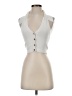 RSQ Ivory Sleeveless Button-Down Shirt Size S - photo 1