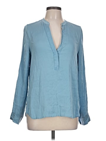 Vince. Long Sleeve Silk Top (view 1)