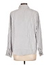 Fashion Stripes Gray Long Sleeve Blouse Size L - photo 2