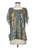 Sugar Tart 100% Polyester Teal Short Sleeve Blouse Size S - photo 1