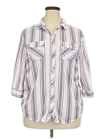 Eden & Olivia 3/4 Sleeve Button-Down Shirt (view 1)