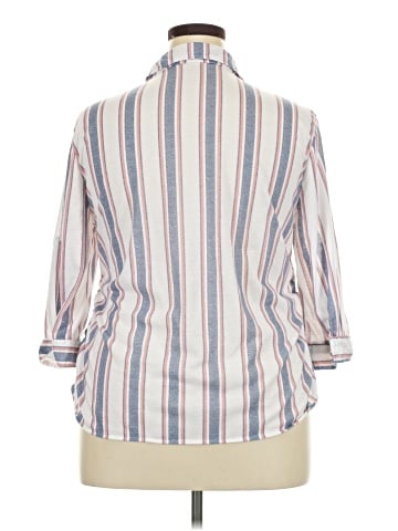 Eden & Olivia 3/4 Sleeve Button-Down Shirt (view 2)