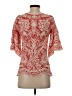 Solitaire 100% Rayon Red 3/4 Sleeve Blouse Size S - photo 2