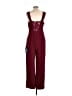 Lulus 100% Polyester Solid Burgundy Jumpsuit Size L - photo 2