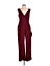 Lulus 100% Polyester Solid Burgundy Jumpsuit Size L - photo 1