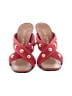Louis Vuitton Red Burgundy  Canvas Studded Wedges Size EU 37 - photo 2