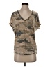 Express Outlet Camo Tan Short Sleeve Top Size XS - photo 1