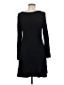 Lush Solid Black Casual Dress Size M - photo 2