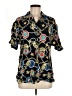 Assorted Brands 100% Rayon Paisley Black Short Sleeve Blouse Size M - photo 1