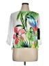 Onque Casuals Tropical White 3/4 Sleeve Blouse Size XL (petite) - photo 1