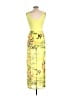 Unbranded Tropical Graphic Hearts Yellow Cocktail Dress Size 3X - photo 2