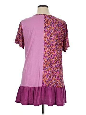 LOGO by Lori Goldstein Short Sleeve Blouse (view 2)