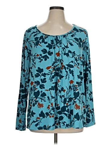 LOGO by Lori Goldstein Long Sleeve Blouse (view 1)
