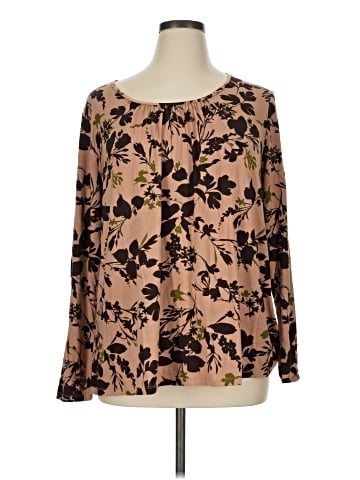 LOGO by Lori Goldstein Long Sleeve Blouse (view 1)