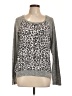 Kut from the Kloth 100% Rayon Animal Print Silver Pullover Sweater Size L - photo 1