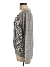 Kut from the Kloth 100% Rayon Animal Print Silver Pullover Sweater Size L - photo 5