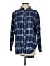 BDG 100% Cotton Plaid Blue Long Sleeve Button-Down Shirt Size S - photo 1