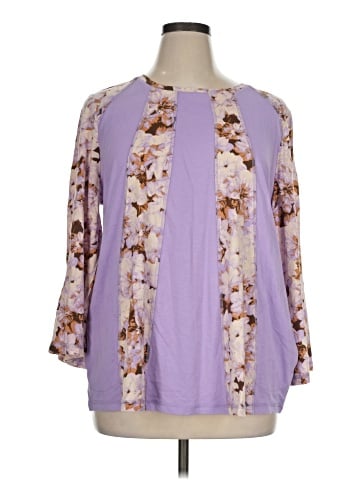 LOGO by Lori Goldstein 3/4 Sleeve Blouse (view 1)