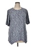 LOGO by Lori Goldstein Gray Short Sleeve Top Size XL - photo 1