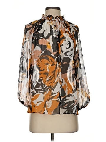 Christy Lynn 3/4 Sleeve Silk Top (view 1)
