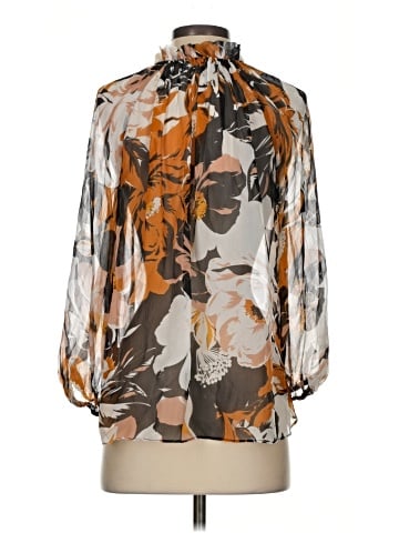 Christy Lynn 3/4 Sleeve Silk Top (view 2)
