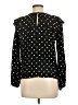 Gap 100% Rayon Polka Dots Black Long Sleeve Blouse Size L - photo 2