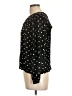 Gap 100% Rayon Polka Dots Black Long Sleeve Blouse Size L - photo 5