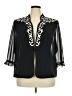 Plaza South 100% Polyester Black Kimono Size 22 - photo 1