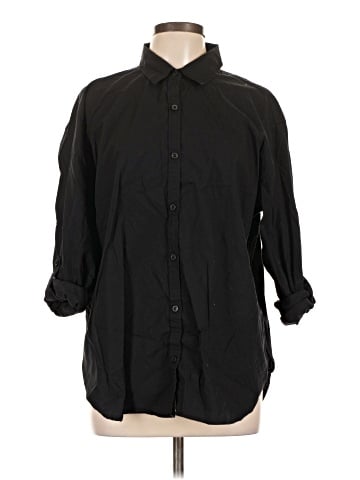Gloria Vanderbilt 3/4 Sleeve Button-Down Shirt (view 1)