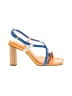 Carrano Color Block Blue Sandals Size 5 - photo 1