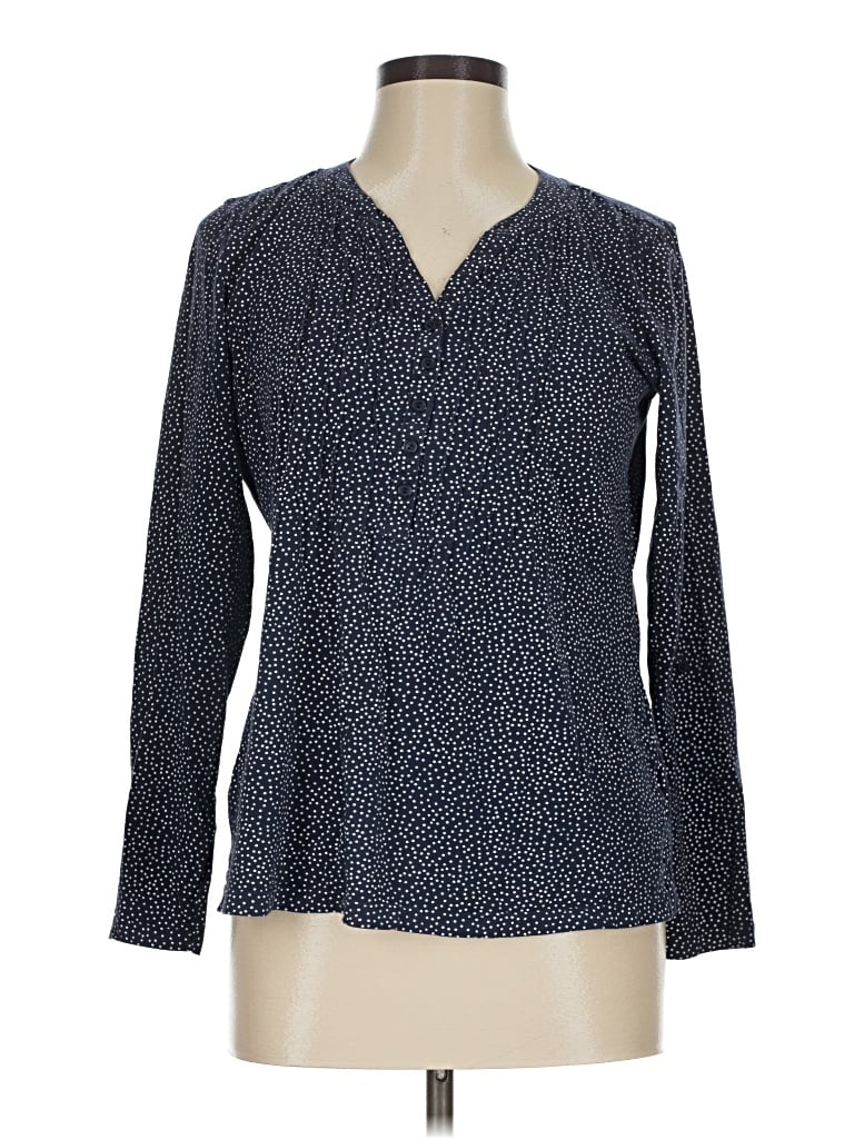 Pre-owned L.l.bean Long Sleeve Blouse In Blue