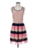 Maison Jules 100% Polyester Stripes Pink Casual Dress Size S - photo 1