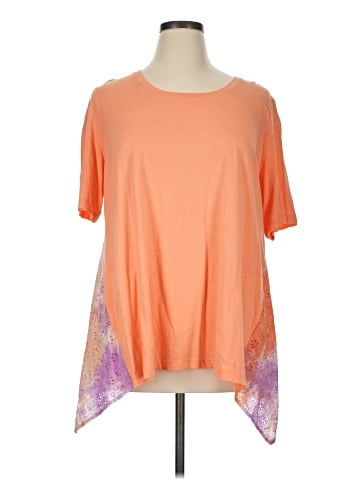 LOGO by Lori Goldstein Short Sleeve Top (view 1)