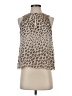 Joie 100% Silk Animal Print Multi Color Tan Sleeveless Silk Top Size S - photo 1