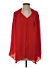 Diane von Furstenberg 100% Polyester Red 3/4 Sleeve Blouse Size P (petite) - photo 1