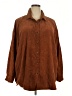 Shein Curve 100% Polyester Brown Long Sleeve Blouse Size 2X - photo 1