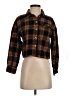 Love Notes 100% Cotton Plaid Brown Long Sleeve Button-Down Shirt Size S - photo 1