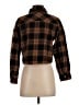 Love Notes 100% Cotton Plaid Brown Long Sleeve Button-Down Shirt Size S - photo 2