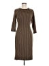 David Meister Houndstooth Brown Casual Dress Size 6 - photo 1