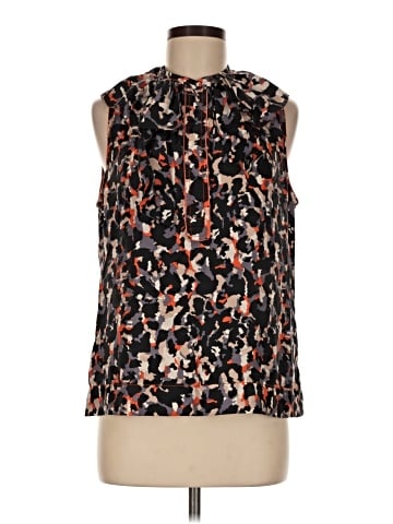 BCBGMAXAZRIA Sleeveless Silk Top (view 1)