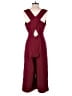 Adelyn Rae 100% Polyester Solid Burgundy Jumpsuit Size S - photo 2