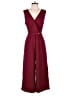 Adelyn Rae 100% Polyester Solid Burgundy Jumpsuit Size S - photo 1