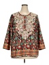 Novica 100% Polyester Brown 3/4 Sleeve Blouse Size XXL - photo 1