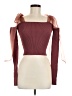 Zara 100% Polyamide Burgundy 3/4 Sleeve Top Size M - photo 1